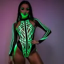 Glow In The Dark - Lingerie Bodysuit by Sneaky For Women