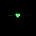 Glow in the Dark Lingerie Heart Shape G-String Sexy Women's Underwear Panty for Intimate Bridal or Party Initmate Nights