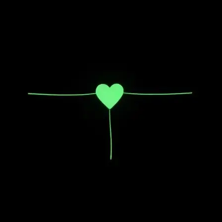 Glow in the Dark Lingerie Heart Shape G-String Sexy Women's Underwear Panty for Intimate Bridal or Party Initmate Nights